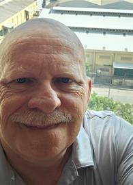 old fat bald man
